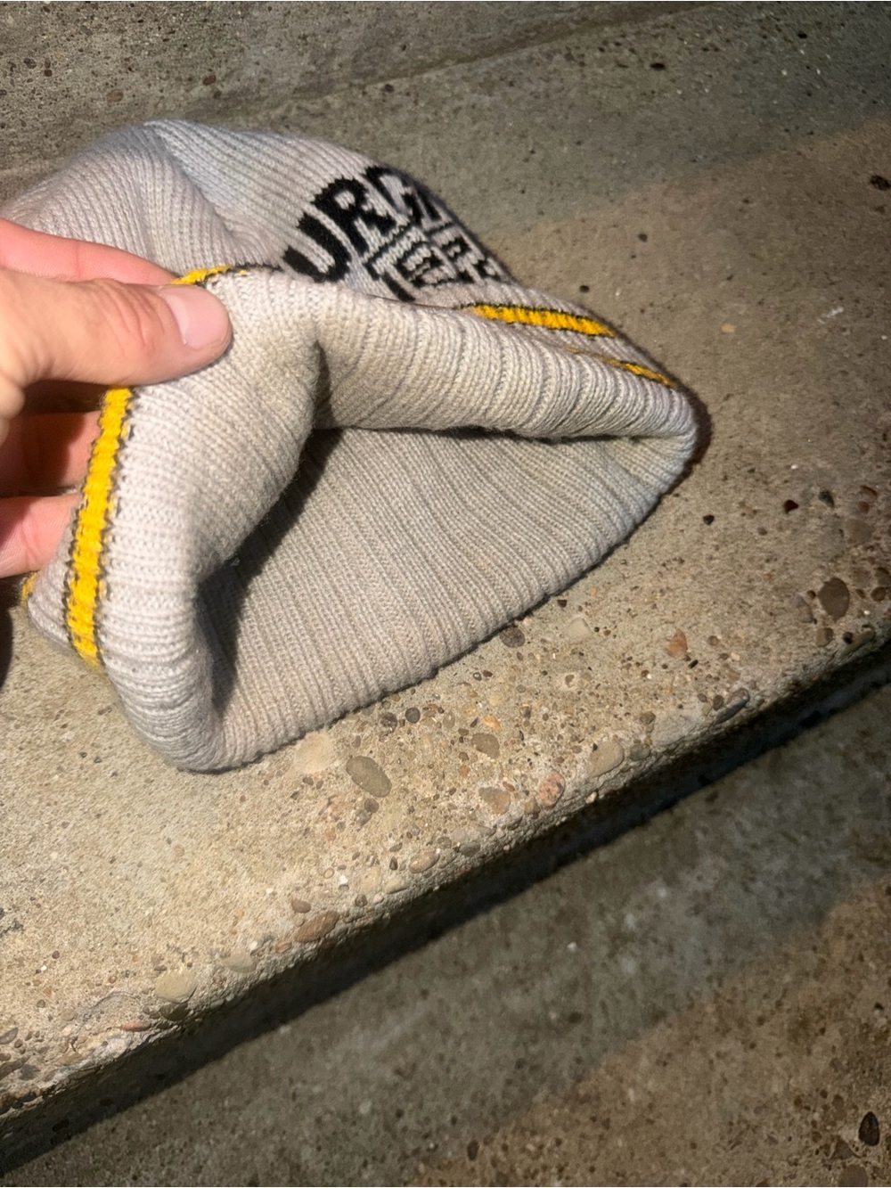 New Era Pittsburgh Steelers Gray Knit Beanie with Yellow Accents - Picture 4 of 6